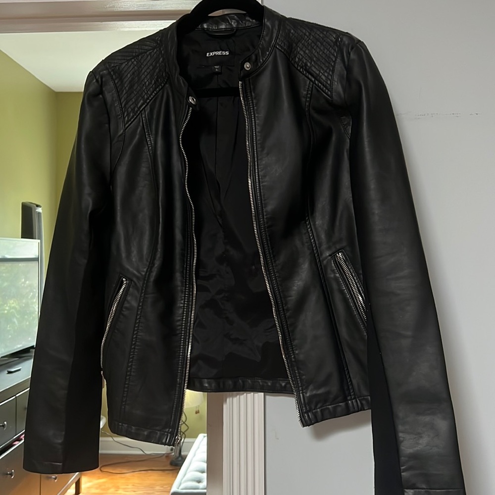 Express Leather Jacket Black